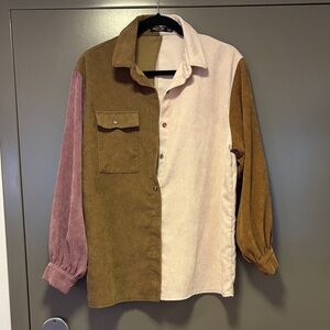 NASTY GAL Multicolor Corduroy Shirt/Shacket